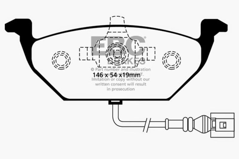 Plaquettes de frein avant EBC 00-05 Volkswagen Beetle 2.0 Redstuff