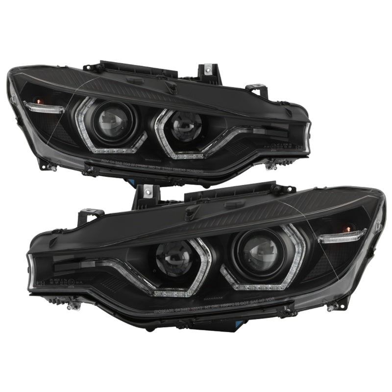 Phares de projecteur Spyder 12-14 BMW F30 Série 3 4DR - Noir PRO-YD-BMWF3012-AFSHID-BK