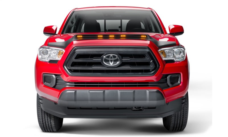 Capot de protection à profil bas Aeroskin AVS 2016-2019 Toyota Tacoma avec lumières - Noir