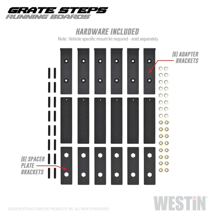 Marchepieds Westin Grate Steps 68 po – Noir texturé