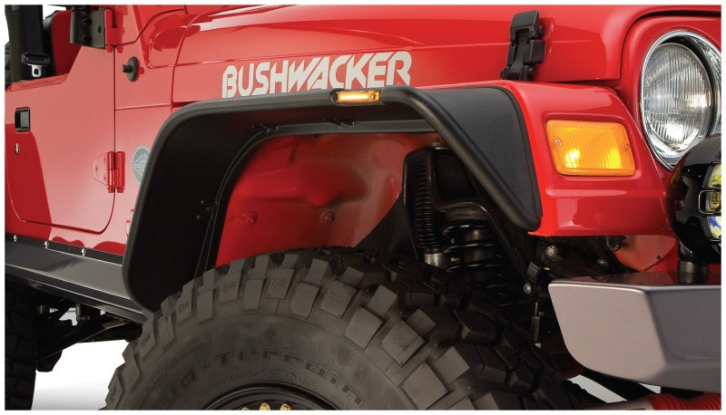 Élargisseurs plats Bushwacker 97-06 Jeep Wrangler 4 pièces - Noir