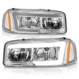 Phares Anzo 99-17 GMC Sierra/Denali Chrome Ambre (avec barres lumineuses C)