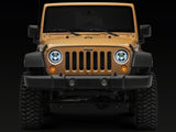 Raxiom 07-18 Jeep Wrangler JK Axial 7-In LED Headlights w/ DRL Turn Signals- Blk Housing (Clear)