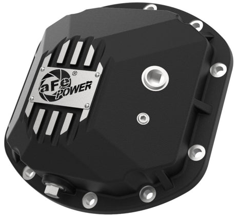 Couvercle de différentiel avant aFe Street Series Dana 30 noir avec ailettes usinées 97-18 Jeep Wrangler