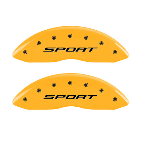 MGP 4 Caliper Covers Engraved Front & Rear 2015/Sport Yellow Finish Black Char 2017 Ford Fusion
