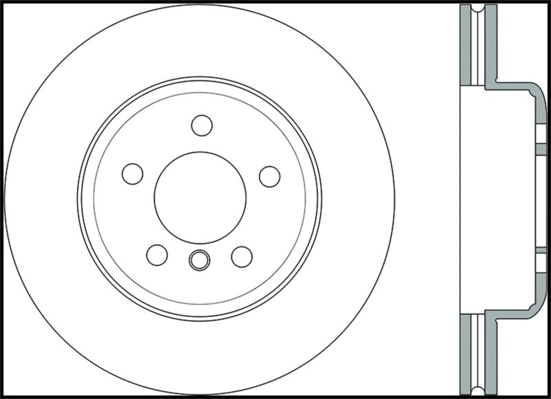 Disque de frein avant gauche fendu et percé StopTech pour BMW 535i 2011-2013 / BMW 640i 2012-2016