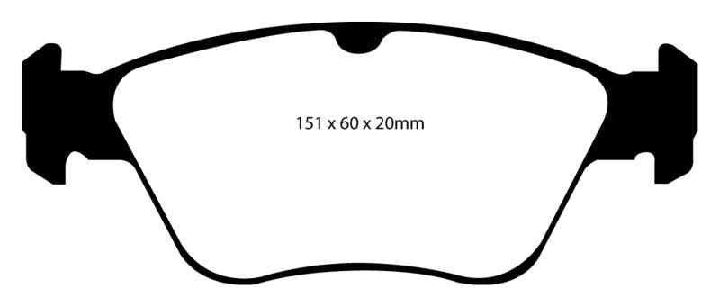 Plaquettes de frein avant EBC 99-01 Mercedes-Benz C230 (W202) 2.3 Yellowstuff