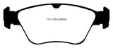 Plaquettes de frein avant EBC 99-01 Mercedes-Benz C230 (W202) 2.3 Yellowstuff
