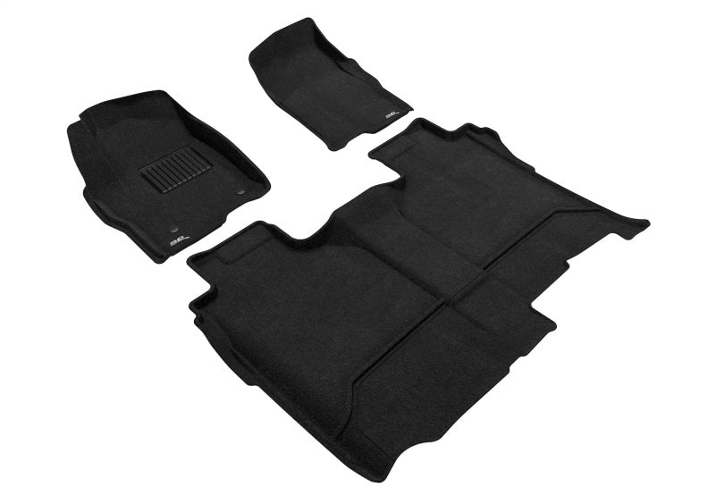 Ensemble de tapis de sol élégants 3D MAXpider pour Chevrolet/GMC Silverado/Sierra 2019-2022 - Noir