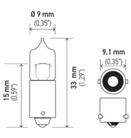 Ampoule Hella H5W 12V 5W Ba9S T275