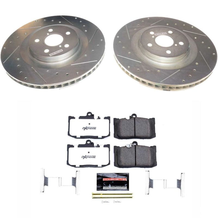 Power Stop 13-19 Lexus GS350 Front Z26 Street Warrior Brake Kit