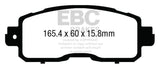Plaquettes de frein avant EBC 13+ Nissan Altima 2.5 (L33) Sedan Yellowstuff