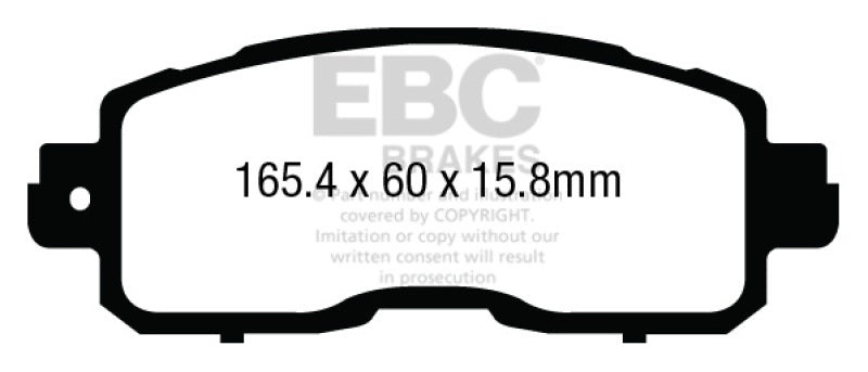 Plaquettes de frein avant EBC 13+ Nissan Altima 2.5 (L33) Sedan Greenstuff