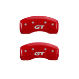 MGP 4 Caliper Covers Engraved Front Mustang Engraved Rear SN95/GT Red finish silver ch