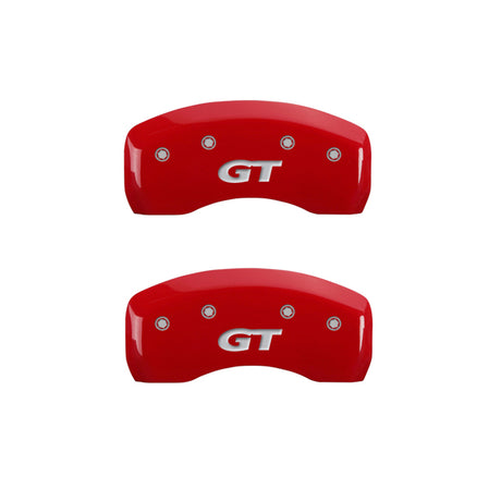 Couvre-étriers MGP 4 gravés à l'avant Mustang gravés à l'arrière SN95/GT finition rouge argent ch