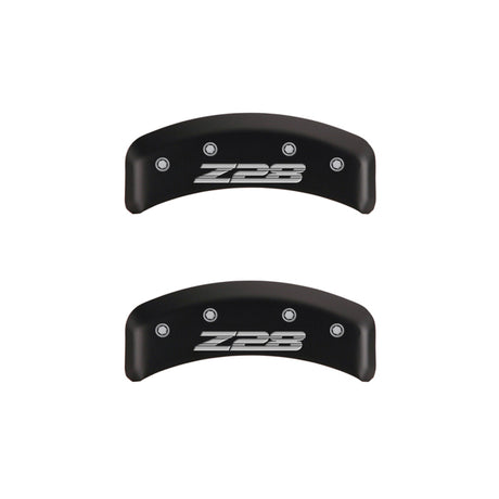 Couvre-étriers MGP 4 gravés à l'avant Gen 4/Camaro gravés à l'arrière Gen 4/Z28 finition rouge argent ch