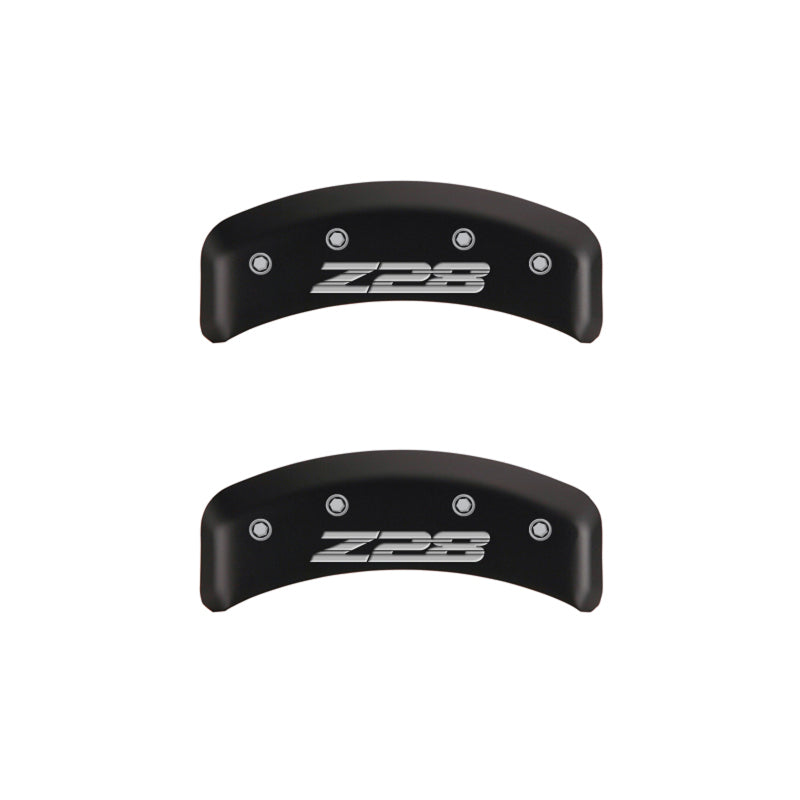 Couvre-étriers MGP 4 gravés à l'avant Gen 4/Camaro gravés à l'arrière Gen 4/Z28 finition rouge argent ch