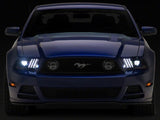 Phares de projecteur à LED Raxiom 13-14 Ford Mustang SEQL, clignotants - Boîtier noir (lentille transparente)