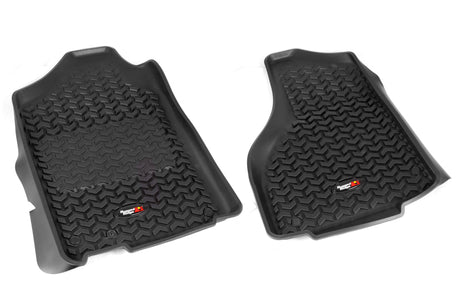 Revêtement de plancher avant Rugged Ridge noir pour Dodge Ram 1500 Quad Cab 2012-2018