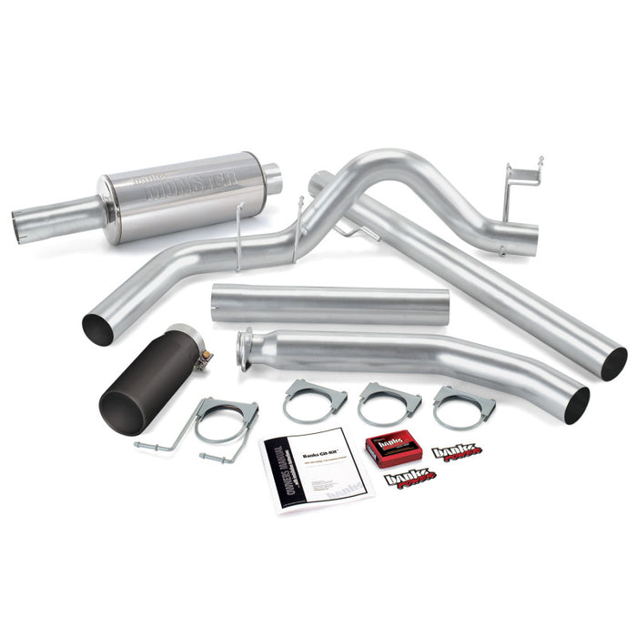 Banks Power 02 Dodge 5.9L Ext Cab Git-Kit - Échappement simple SS avec embout noir