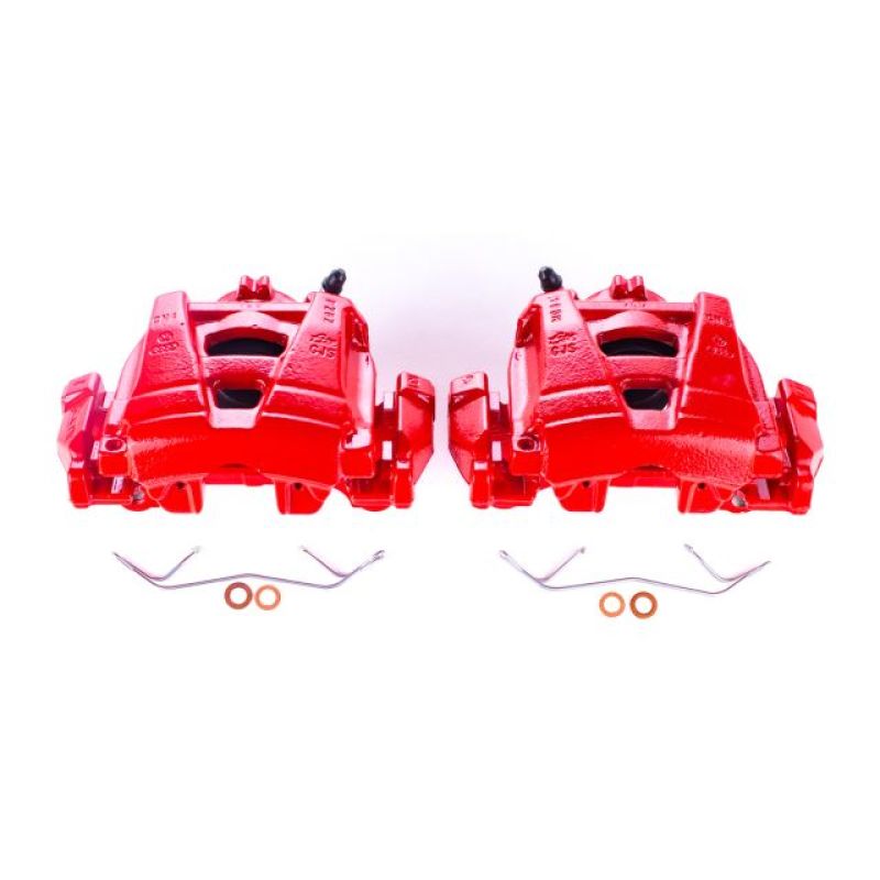 Étriers avant rouges Power Stop 15-18 Audi Q3 avec supports - Paire