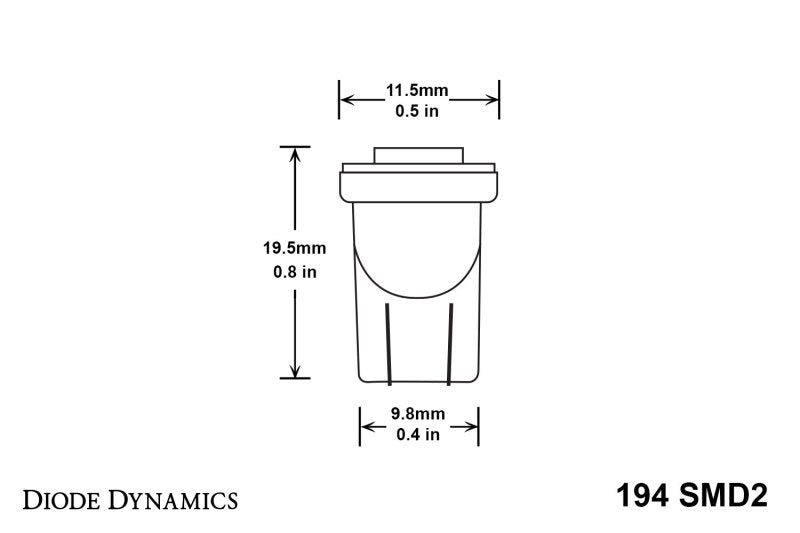 Ampoule LED SMD2 Diode Dynamics 194 - Bleu (simple)