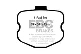 Plaquettes de frein arrière Bluestuff EBC 06-08 Chevrolet Corvette (C6) 7.0 (Z06)