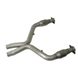 BBK 05-10 Mustang 4.6 Short Mid X Pipe avec convertisseurs catalytiques 2-3/4 pour collecteurs à tube long BBK