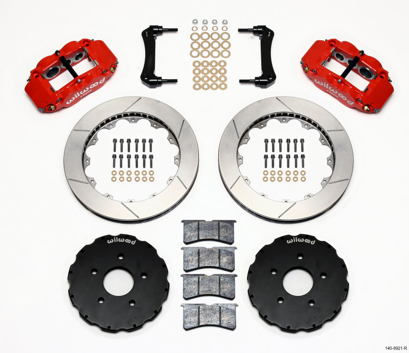 Kit de chapeau avant Wilwood Narrow Superlite 6R 13,06 pouces rouge Corvette C6 2005 et plus