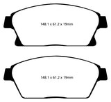 EBC 13-17 Buick Encore 1.4 Turbo Greenstuff Front Brake Pads