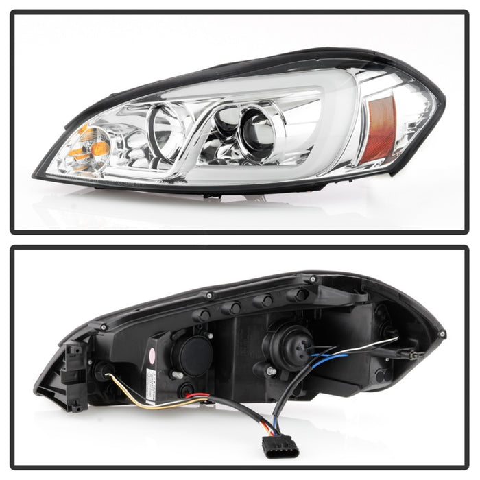 Phares de projecteur Spyder 06-13 Chevy Impala / 06-07 Chevy Monte Carlo - Barre lumineuse - Chrome