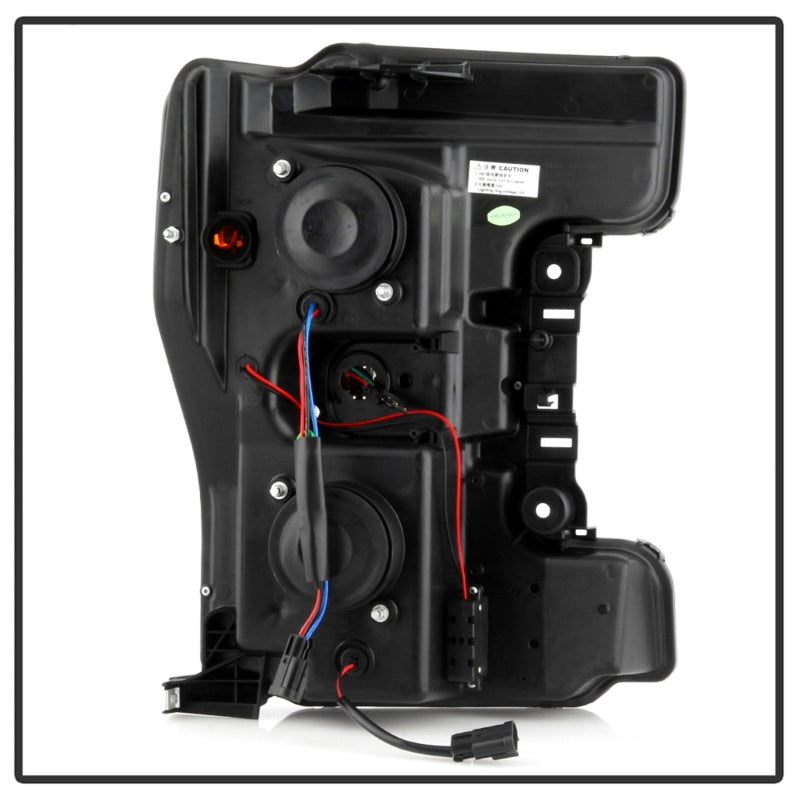 Phares de projecteur Spyder Ford F-250/F-350/F450 Super Duty 17-18 Noir PRO-YD-FS17-SBSEQ-BK