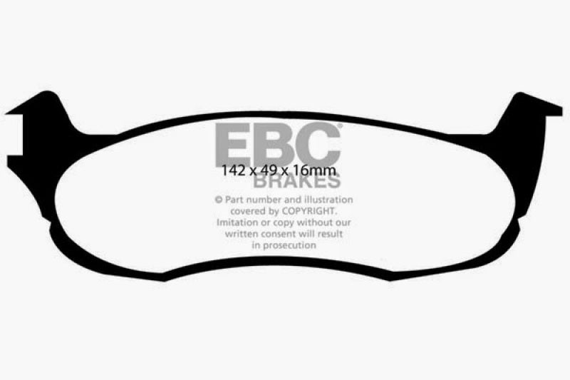 Plaquettes de frein arrière extra-robustes EBC 00-01 pour Ford Expedition 4.6 2WD