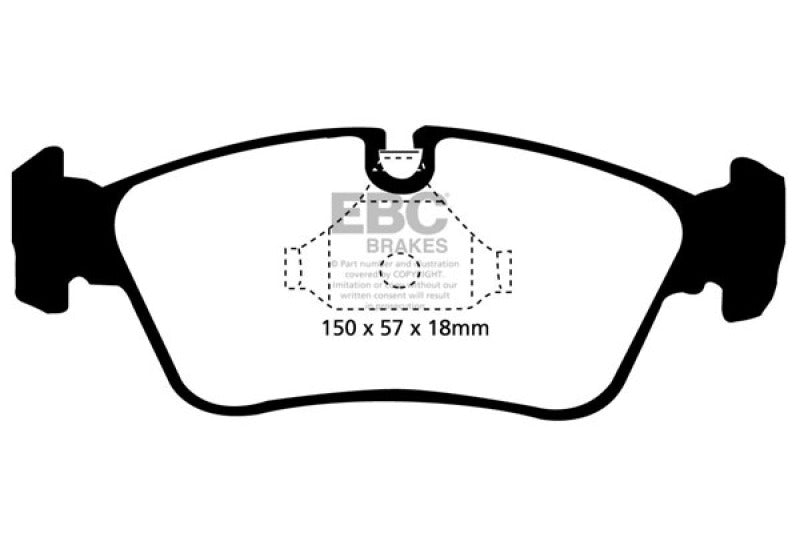 Plaquettes de frein avant EBC 99-02 BMW Z3 2.5 Greenstuff