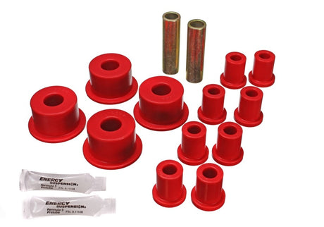 Ensemble de bagues de ressort à lames arrière rouges Energy Suspension 65-72 Dodge Charger (avec œillet principal de 2 pouces)