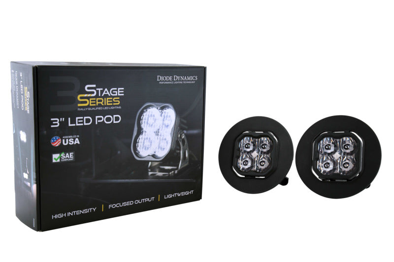 Diode Dynamics SS3 Type GM5 LED Fog Light Kit Sport - White SAE Driving