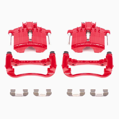 Étriers avant rouges Power Stop 04-05 Chevrolet Classic avec supports - Paire