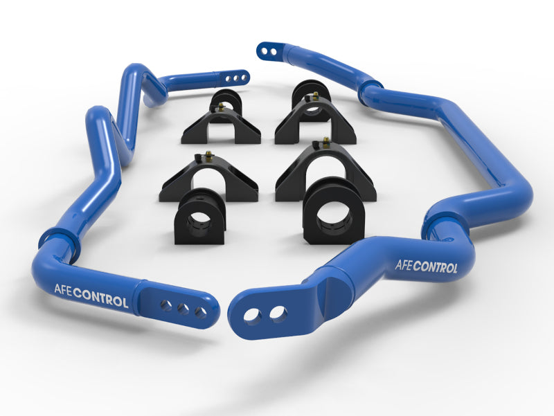 Ensemble de barres stabilisatrices avant et arrière aFe 16-21 Infiniti Q50/Q60 3.0L (tt) Bleu