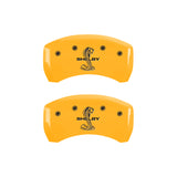 MGP 4 Caliper Covers Engraved Front Shelby Rear Snake Yellow Finish Black Char 2007 Ford Mustang