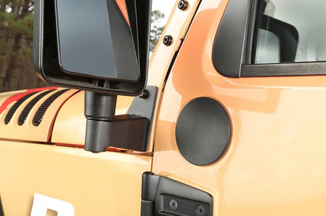 Supports de relocalisation de rétroviseurs noirs texturés Rugged Ridge 07-18 Jeep Wrangler JK