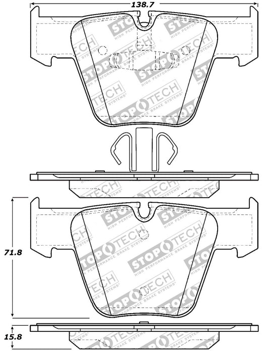 Plaquettes de frein StopTech Performance