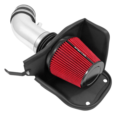 Kit d'admission d'air pour Jeep Grand Cherokee V8-6.4LF/I Spectre 12-18 - Poli avec filtre rouge