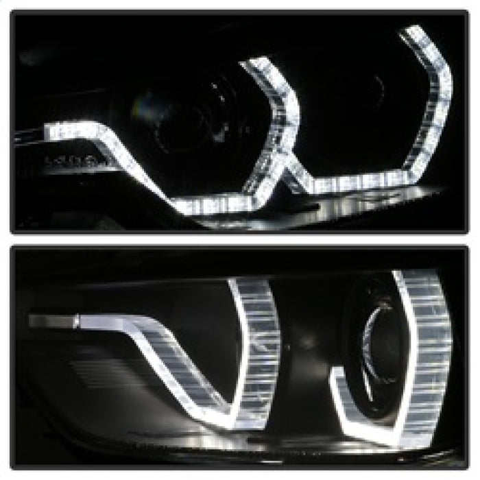 Phares de projecteur Spyder 12-14 BMW F30 Série 3 4DR - LED DRL - Noir (PRO-YD-BMWF3012-DRL-BK)