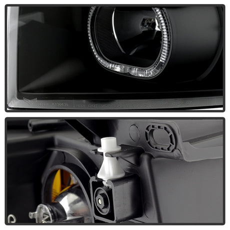 Phares de projecteur à LED Xtune Chevy Silverado 1500/2500/3500 07-13 Noir PRO-JH-CSIL07-CFB-BK