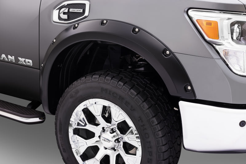 Bushwacker 16-18 Nissan Titan XD style poche Flares 4 pièces 78,0 po - Noir