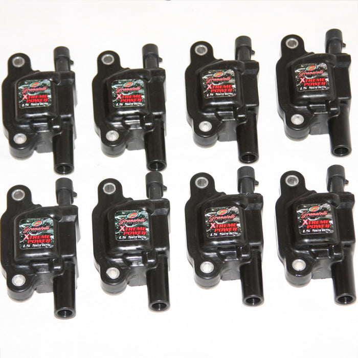 Packs de bobines Granatelli 05-13 GM LS1/LS2/LS3/LS4/LS5/LS6/LS7/LS9/LSA/Hi-Perf - Noir (lot de 8)