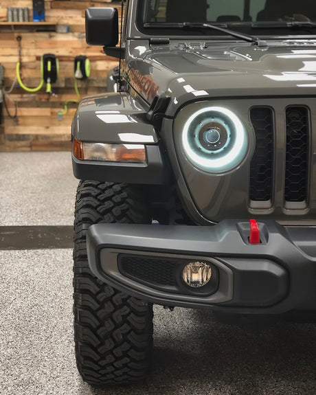 Oracle Jeep JL/Gladiator JT Oculus Bi-LED Projector Headlights - Amber/White Switchback