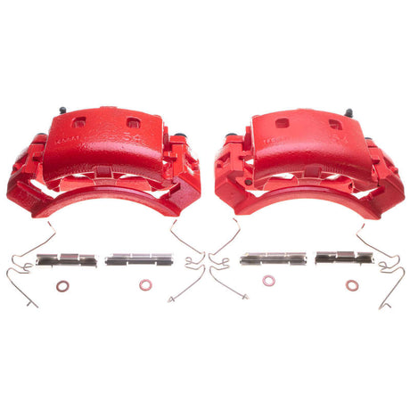 Étriers avant rouges Power Stop 04-06 Ford E-150 avec supports - Paire