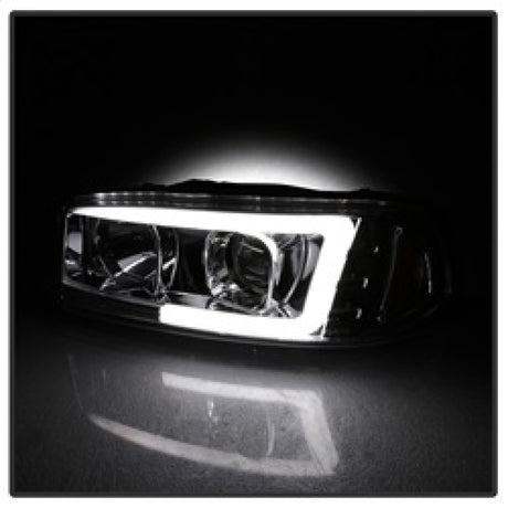 Phares de projecteur Spyder GMC Sierra 1500/2500/3500 99-06 V2 - DRL - Chrome PRO-YD-CDE00V2-LB-C