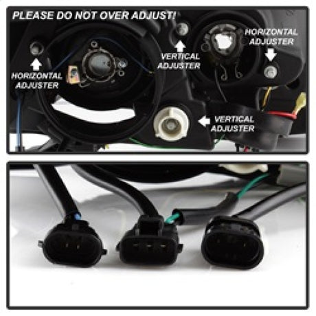 Phares de projecteur Spyder Toyota Sienna 2011-2014 - DRL LED - Noir PRO-YD-TSEN11-DRL-BK